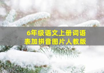 6年级语文上册词语表加拼音图片人教版