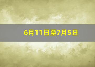 6月11日至7月5日