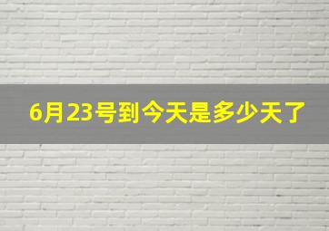 6月23号到今天是多少天了