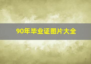 90年毕业证图片大全