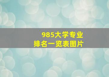 985大学专业排名一览表图片