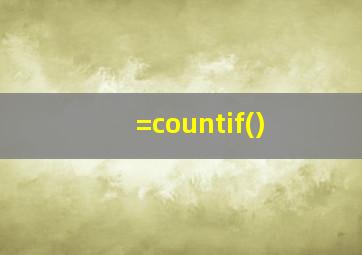 =countif()