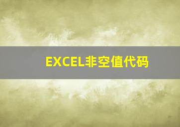 EXCEL非空值代码