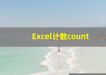 Excel计数count