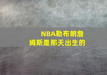 NBA勒布朗詹姆斯是那天出生的