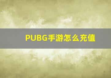 PUBG手游怎么充值