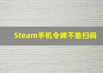 Steam手机令牌不能扫码