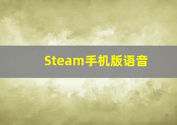 Steam手机版语音