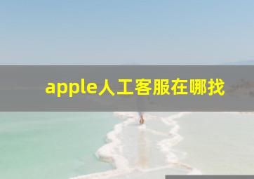 apple人工客服在哪找