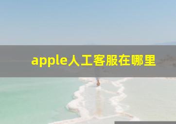 apple人工客服在哪里