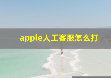 apple人工客服怎么打