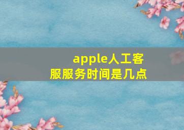 apple人工客服服务时间是几点