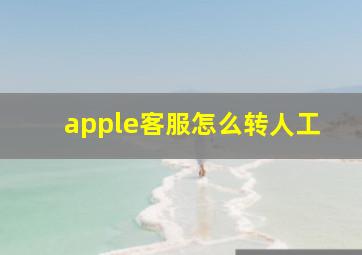 apple客服怎么转人工