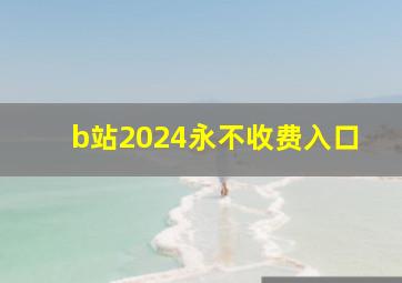 b站2024永不收费入口