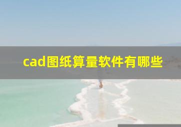 cad图纸算量软件有哪些