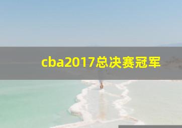 cba2017总决赛冠军