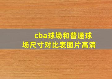 cba球场和普通球场尺寸对比表图片高清