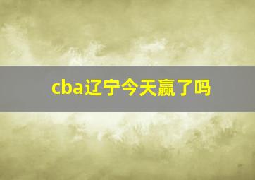 cba辽宁今天赢了吗