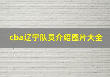 cba辽宁队员介绍图片大全