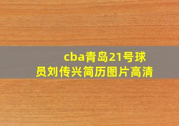 cba青岛21号球员刘传兴简历图片高清