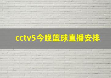 cctv5今晚篮球直播安排