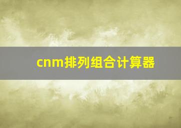 cnm排列组合计算器