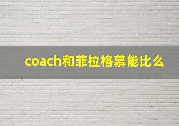 coach和菲拉格慕能比么