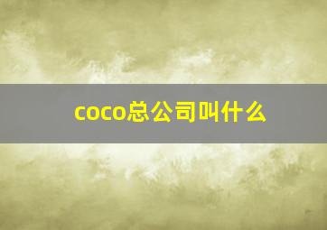 coco总公司叫什么