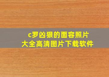 c罗凶狠的面容照片大全高清图片下载软件