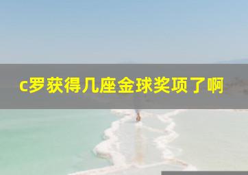 c罗获得几座金球奖项了啊