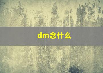 dm念什么