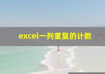 excel一列重复的计数