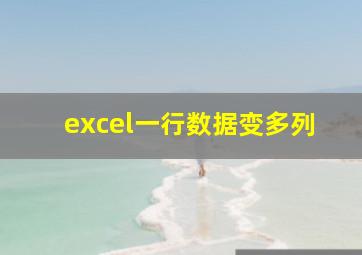 excel一行数据变多列