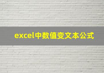 excel中数值变文本公式