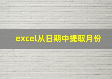 excel从日期中提取月份