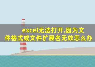 excel无法打开,因为文件格式或文件扩展名无效怎么办