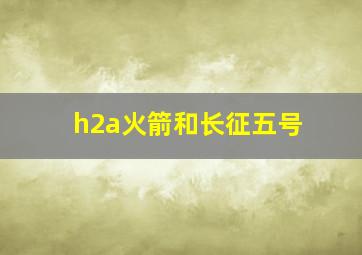 h2a火箭和长征五号