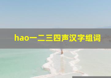 hao一二三四声汉字组词