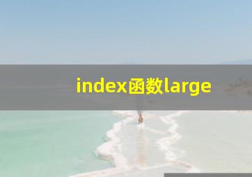 index函数large