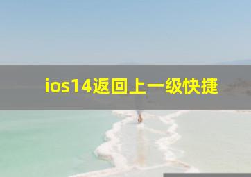 ios14返回上一级快捷