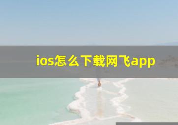 ios怎么下载网飞app