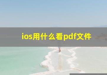 ios用什么看pdf文件