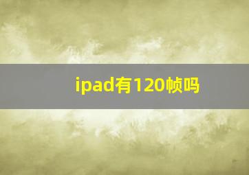 ipad有120帧吗