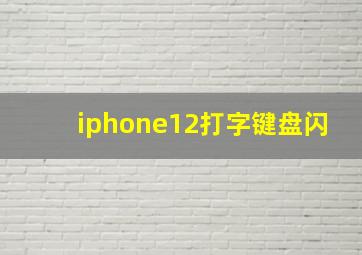 iphone12打字键盘闪