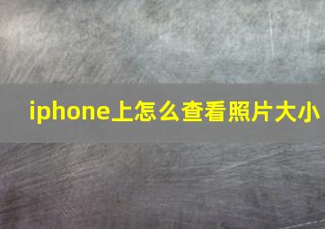 iphone上怎么查看照片大小