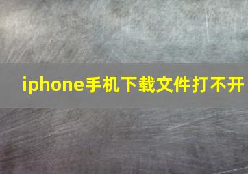 iphone手机下载文件打不开