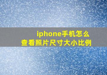 iphone手机怎么查看照片尺寸大小比例