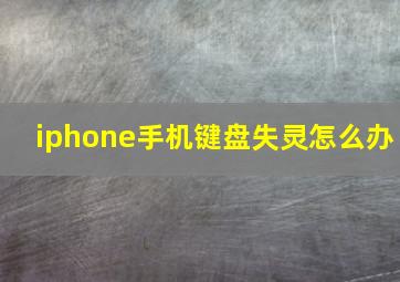 iphone手机键盘失灵怎么办