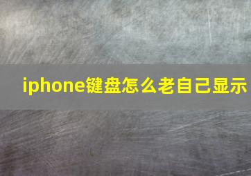 iphone键盘怎么老自己显示