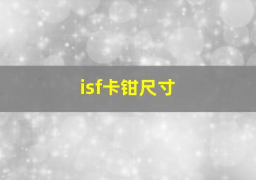 isf卡钳尺寸